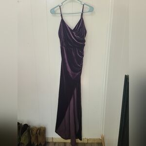 Purple velvet dress